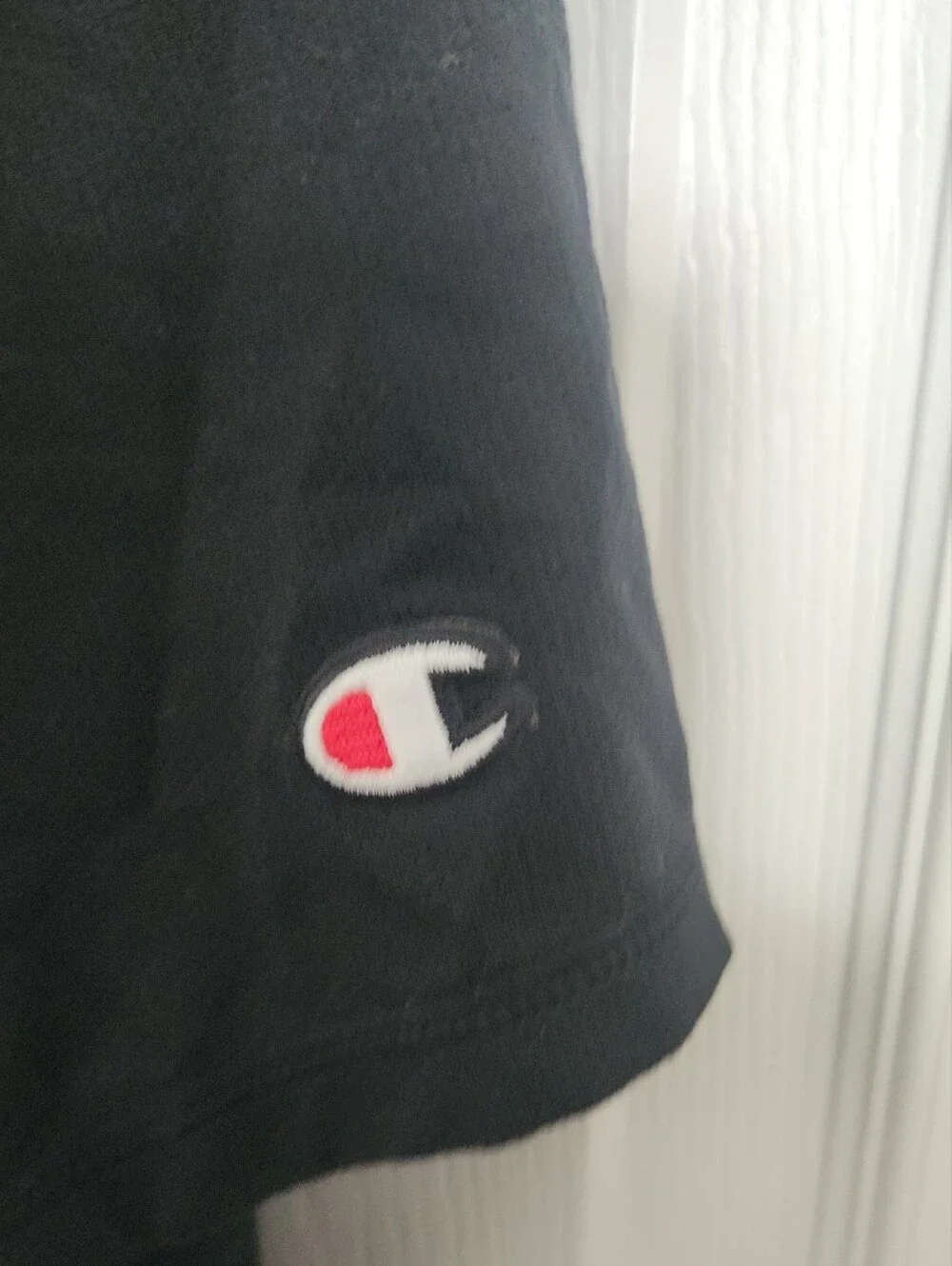 Champion Black Short Sleeve Crewneck Tee with Logo - Picture 4 of 5